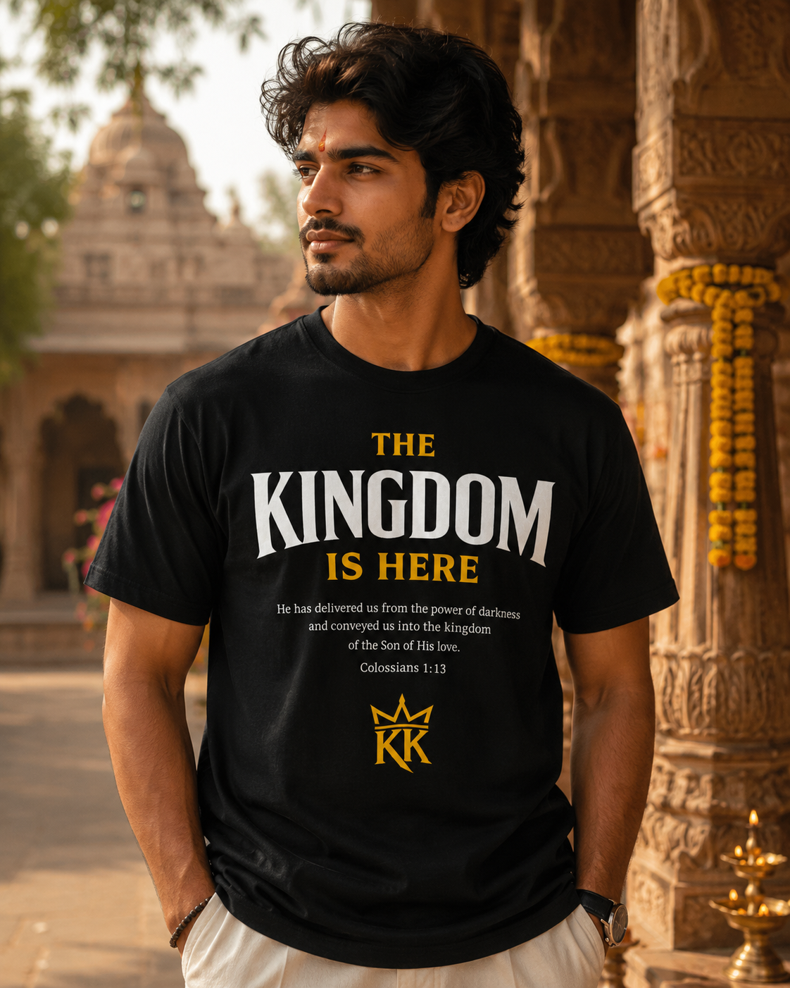 The Kingdom Is Here Tee — Colossians 1:13 | Kingdom Kame Garments