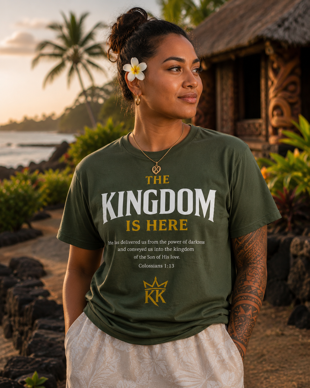 The Kingdom Is Here Tee — Colossians 1:13 | Kingdom Kame Garments