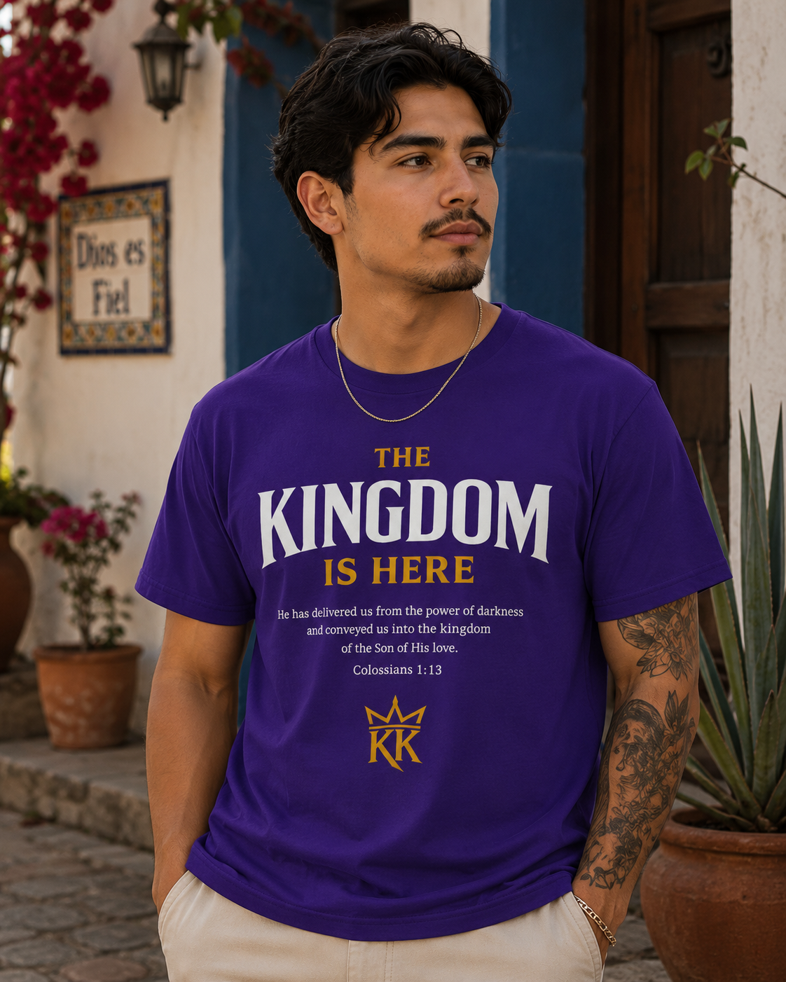 The Kingdom Is Here Tee — Colossians 1:13 | Kingdom Kame Garments