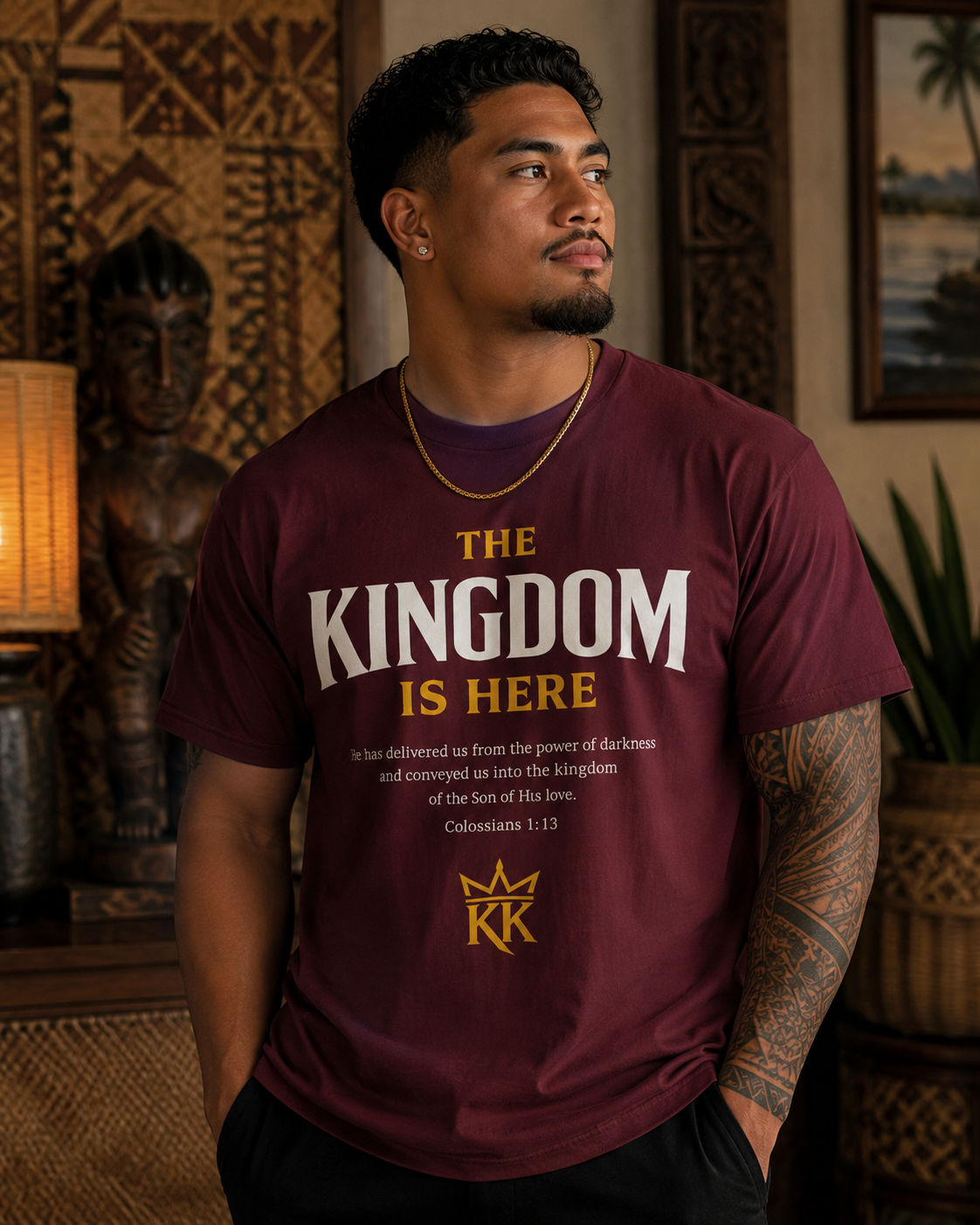 The Kingdom Is Here Tee — Colossians 1:13 | Kingdom Kame Garments