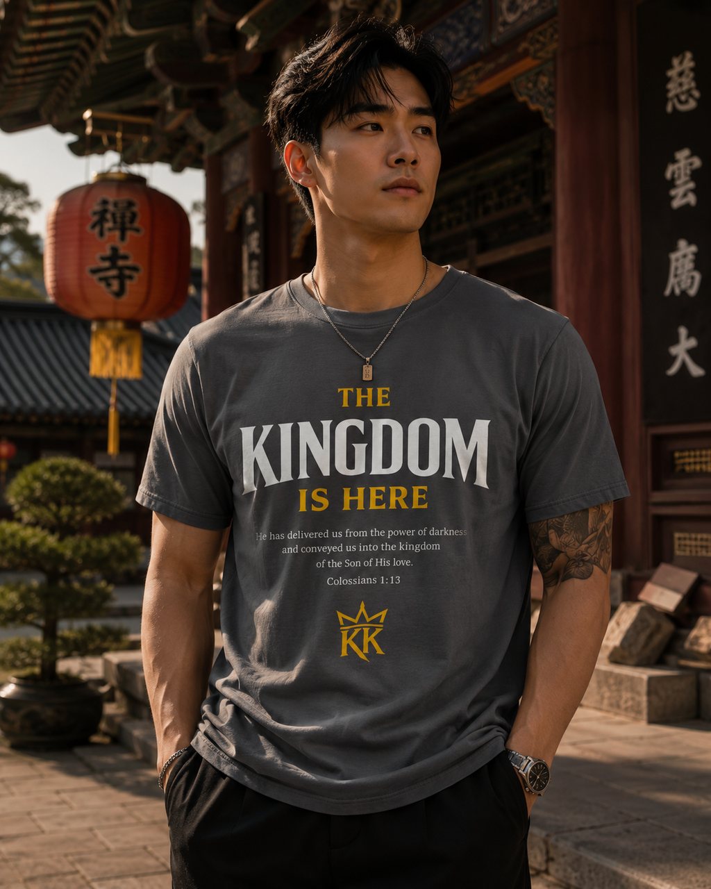 The Kingdom Is Here Tee — Colossians 1:13 | Kingdom Kame Garments