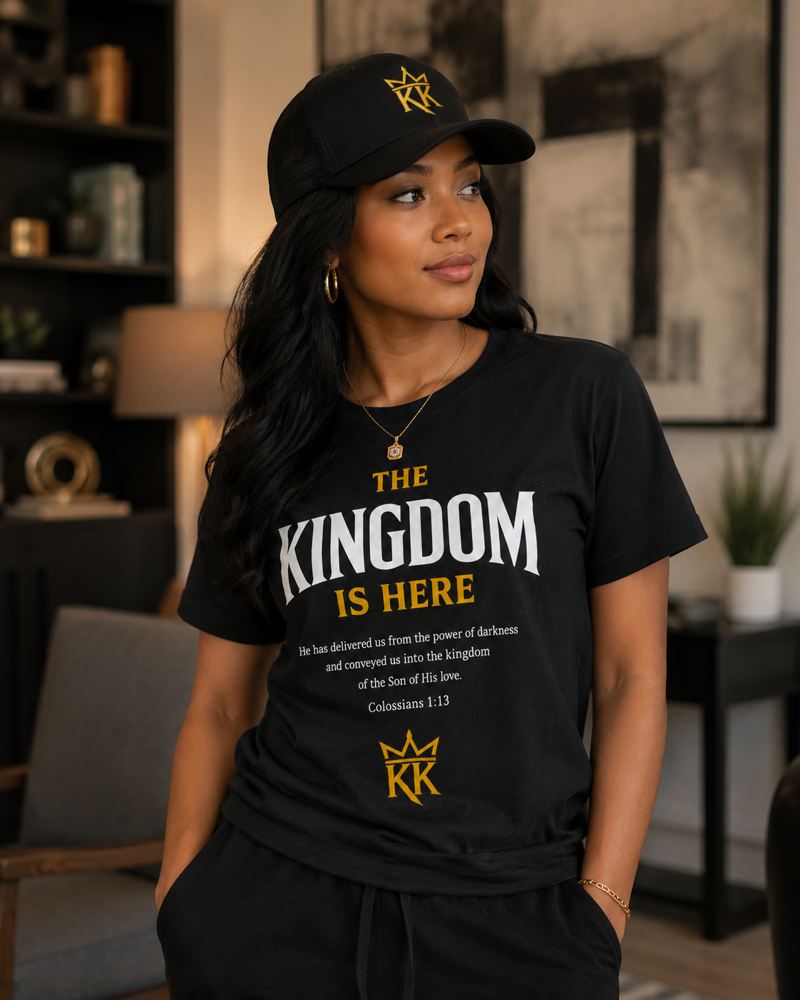 Kingdom Kame Crown Logo Foam Trucker Hat | Premium Christian Snapback