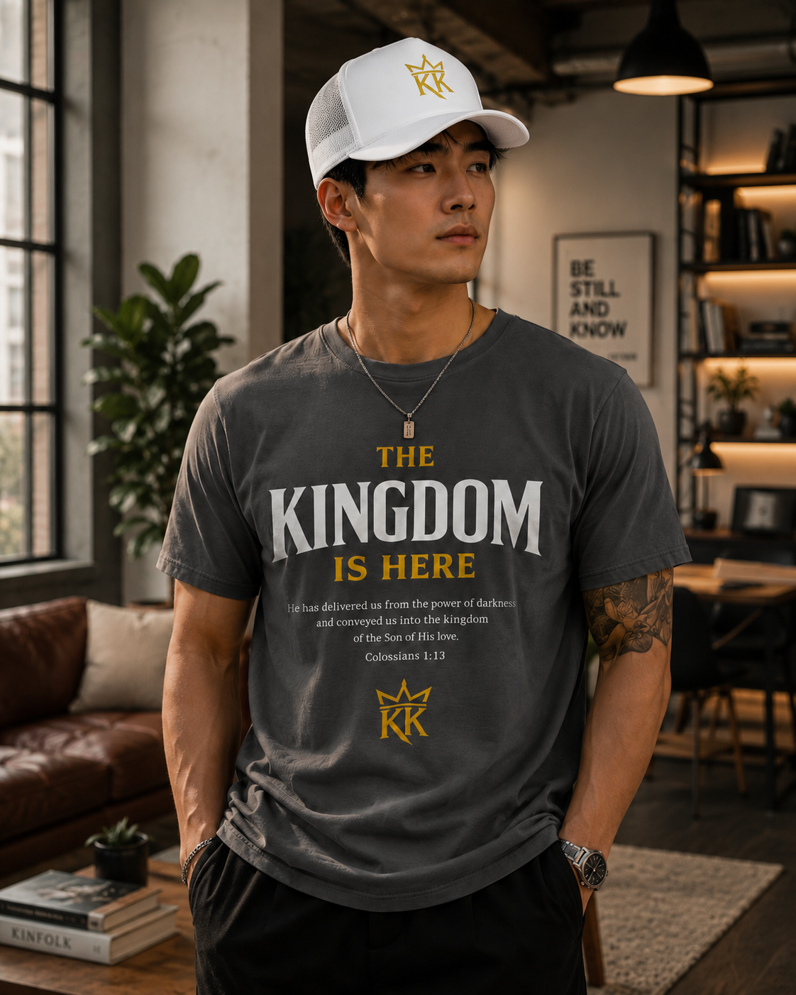 Kingdom Kame Crown Logo Foam Trucker Hat | Premium Christian Snapback