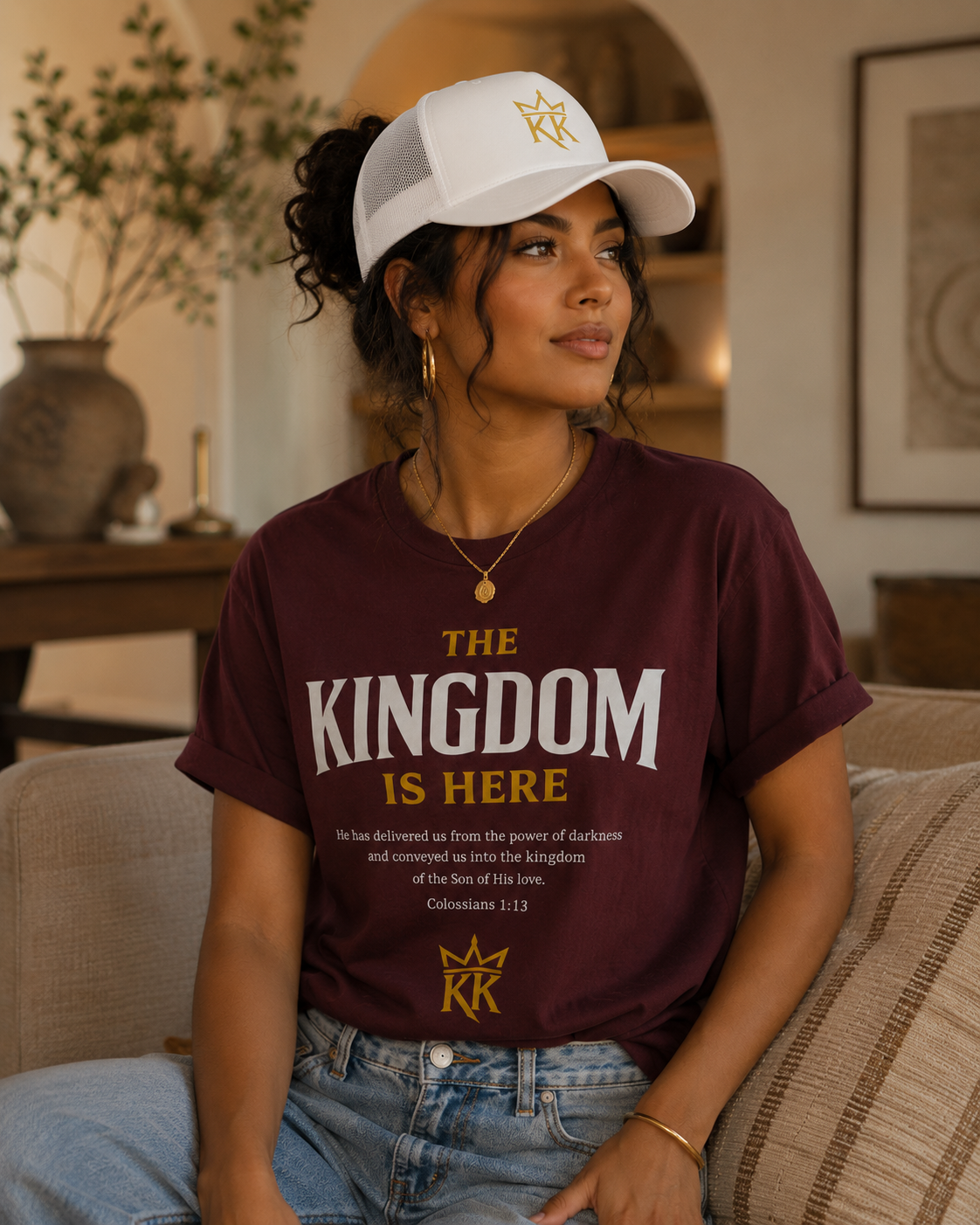 Kingdom Kame Crown Logo Foam Trucker Hat | Premium Christian Snapback